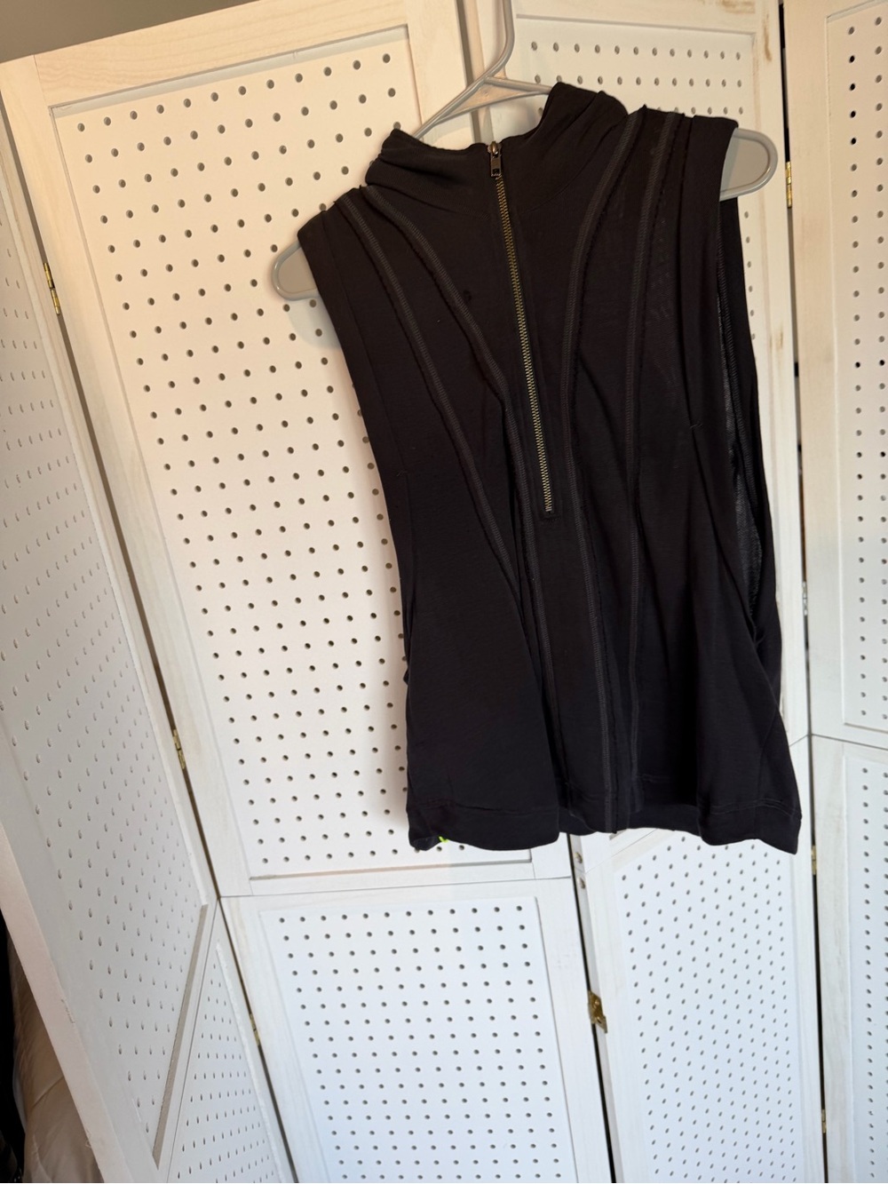 Free People Movement - Sleeveless Black Zip-Front Women's Top
